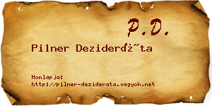 Pilner Dezideráta névjegykártya